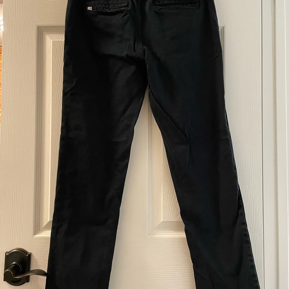 RSQ Cotton Chino Pants Black Durable Denim/ Jeans Slim Straight Fit  29x30